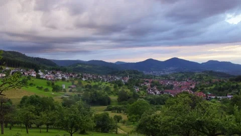 Bavarian sunset, Germany Stock Footage 111304075