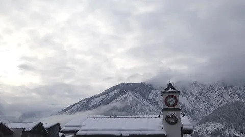 Bavarian Town Clock Tower Timelapse 库存影片 62576250
