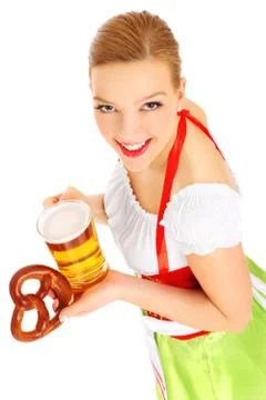 Bavarian waitress Stock Photos