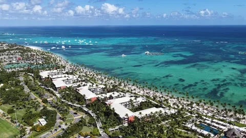 Bavaro Skyline In Punta Cana In La Altagracia Dominican Rep.. Vídeo Stock 324110867