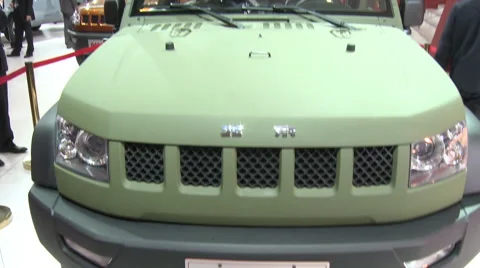 BAW B40 SUV, Beijing Auto Show, China Stock Footage 56589007