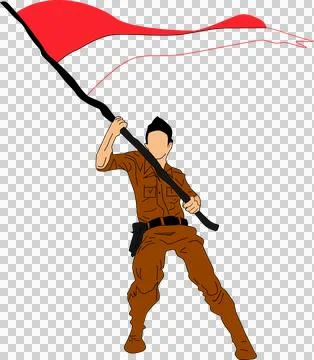 Bawa bendera Stock Illustration