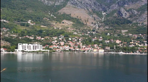 Bay, ancient town Risan Video stock 32643984