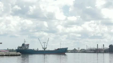 Bay and port of Havana Stock Footage