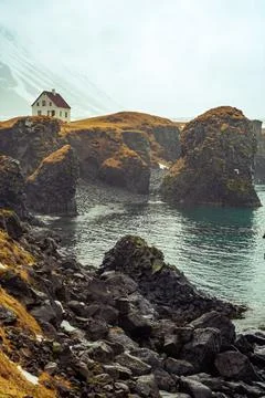 The Bay of Arnarstapi Stock Photos