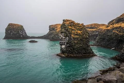 The Bay of Arnarstapi Stock Photos