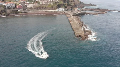 Bay in the atlantic ocean. drone Stock Footage 120739098