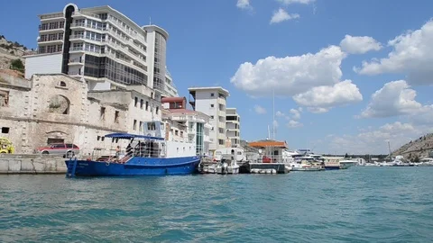 Bay of Balaclava in Crimea Stock Footage 102241953