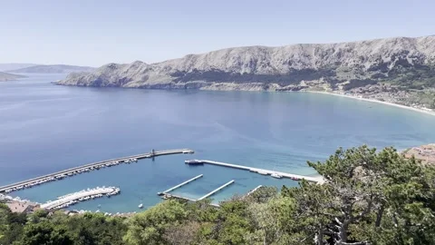 Bay of Baška in Krk Stock Footage 294507826