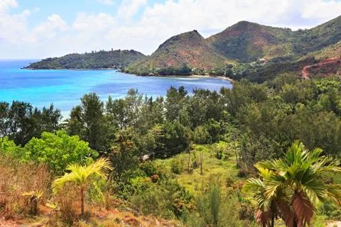 Bay beach Anse Possession Foto stock