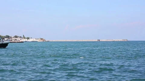 Bay with boats Stock Footage 8526309