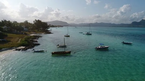 Bay with the boats Video stock 83990718