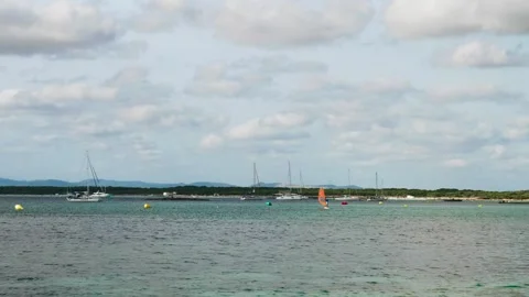 Bay with boats Stock Footage 131347098