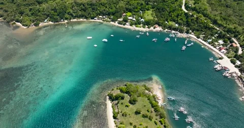 Bay with boats in the Philippines. Stock Footage 311008846