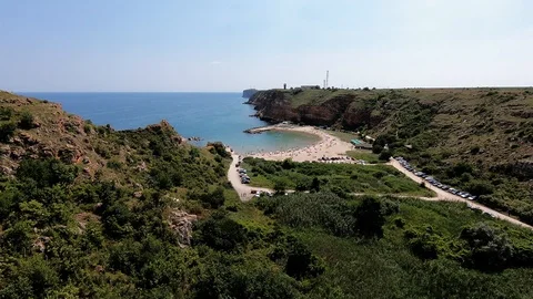 Бay with Bolata beach Stock Footage 92497785