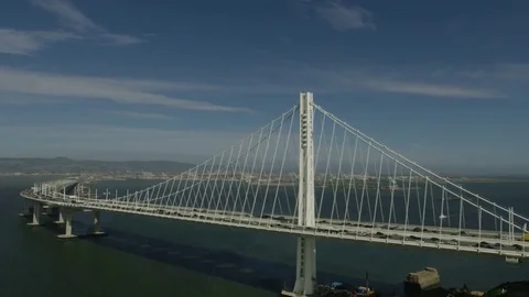 Bay Bridge Aerial Trace Stockbeeldmateriaal 81174293