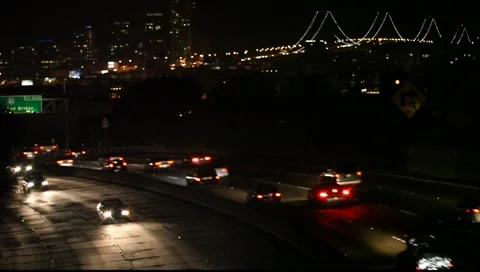 Bay Bridge and Freeway 스톡 동영상 1560229