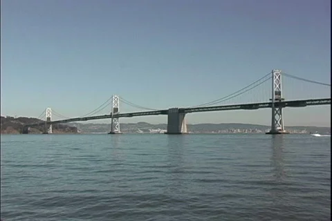 Bay Bridge Boat Video stock 816332