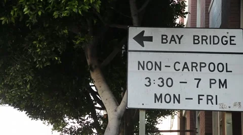 Bay Bridge Carpool Sign 動画素材 998957