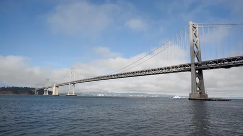 Bay Bridge Clouds Timelapse Video stock 98758314