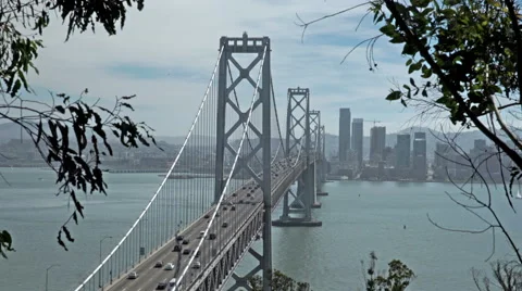 Bay Bridge going into San Francisco Stock Footage 51467668