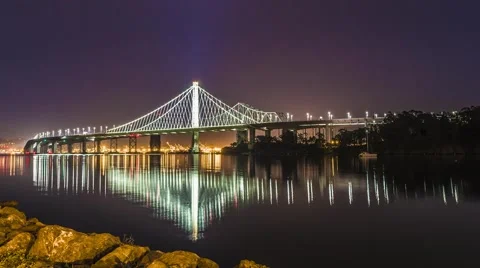 Bay bridge at night 動画素材 63748515