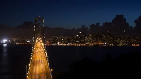 Bay Bridge Pan Left Timelapse 4k 動画素材 99398611