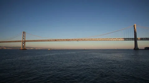 Bay Bridge Sunset Stock Footage 24950219