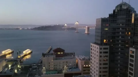 Bay Bridge Time Lapse at Dusk Stock Footage 142476844