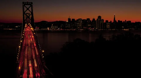 Bay Bridge Timelapse Stock Footage 37063290