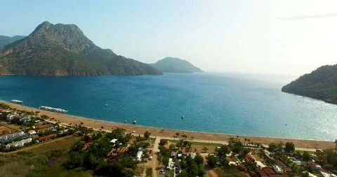 Bay Drone View Stock Footage 130598210