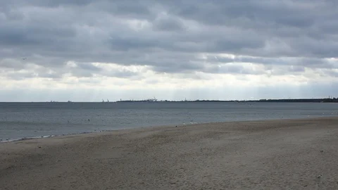 The Bay of Gdańsk Video stock 105019606
