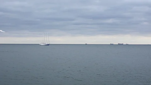 The Bay of Gdańsk Video stock 105019867