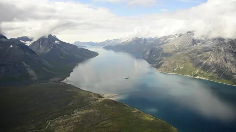 Bay in Greenland Stock Footage 68424471