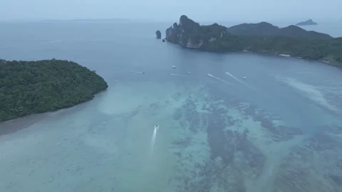 Bay Islands from above Stock Footage 294963746