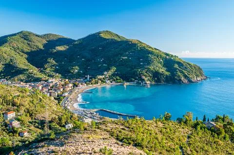 The bay of Levanto Stock Photos