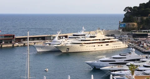 The bay of Monaco 스톡 동영상 107539597