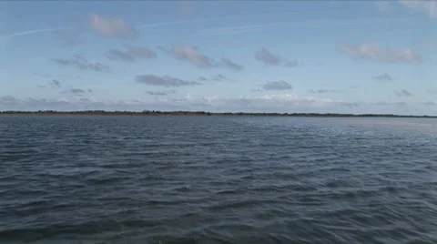 Bay From Moving Boat Stock Footage 8777062