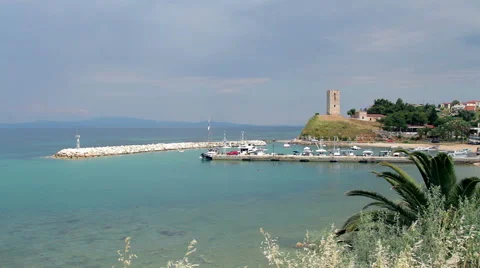Bay with parking for yachts Stock-Footage 68536293