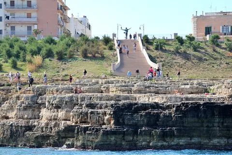 Bay in Polignano a Mare Stock Photos