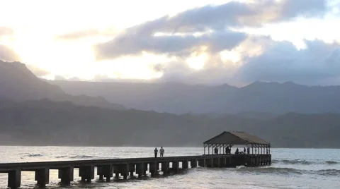 Bay quiet evening Stock Footage 1035078