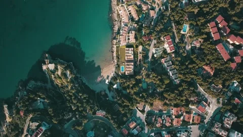 Bay with a sand beach Stock Footage 147057451