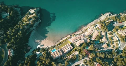 Bay with a sand beach Stock Footage 147057452