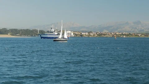 The Bay of Santander in the North coast of Spain Stock Footage 105493553