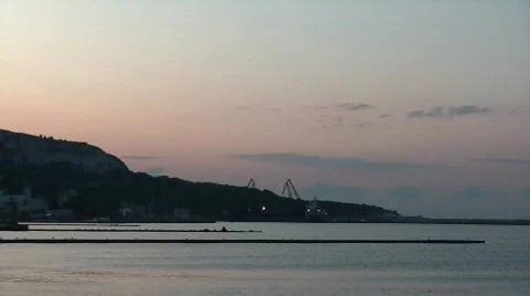 Bay before sunrise Stock Footage 519281