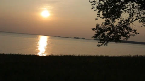 Bay at Sunset Stock Footage 30385185