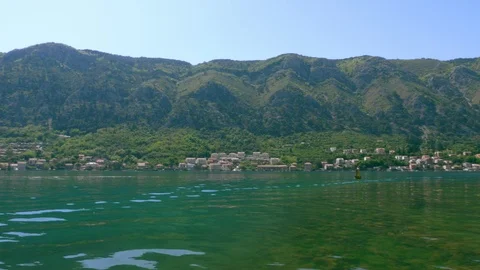 The bay is surrounded by mountains Stock Footage 90310712