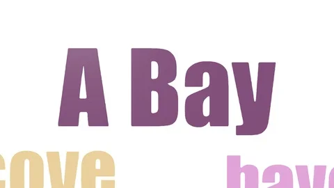A Bay Tag Cloud Animated Isolated On White Stock Footage 107223147