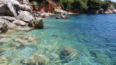 Bay view of a greece island Stock Footage 92934875