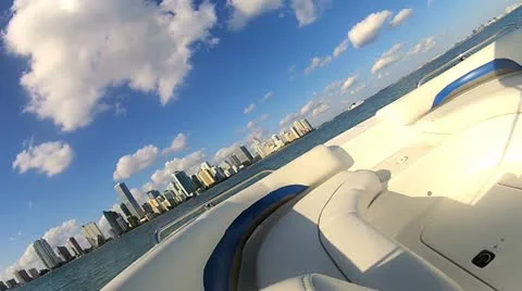 Bay view of the many elevated overseas causeways within Miami city, Florida, USA Stock Footage 22151183